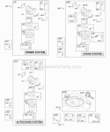 Carburetor Fuel Supply Diagram and Parts List for 126T02-0289-B1  Briggs and Stratton Engine